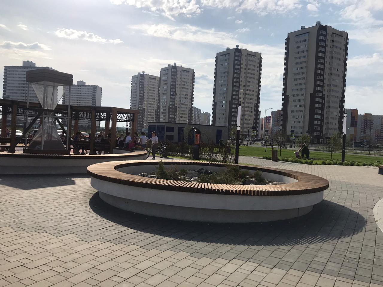 Сквер в районе ул. Вьюжная, Тюмень, Тюменская область (2019 год)